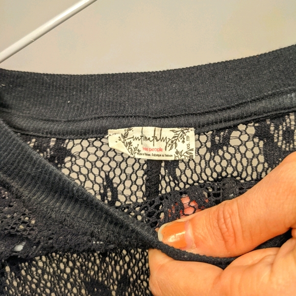 Free People Black Mesh Layering Top - Picture 2 of 3